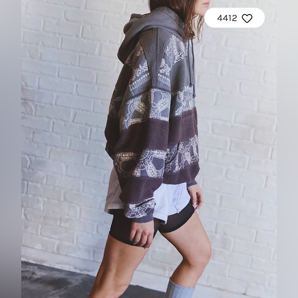 NWT FP Movement Final Call Bandana Logo Hoodie Size Large - Picture 5 of 6